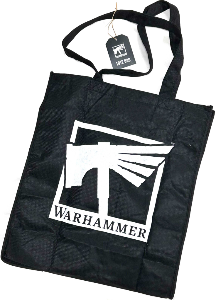 Bolsa Warhammer negra con martillo blanco